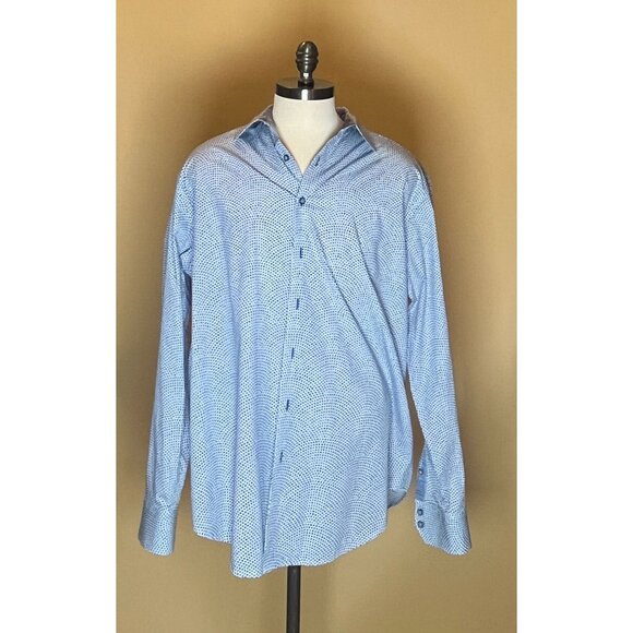 Robert Graham patterned long sleeve collared shirt - Picture 1 of 6